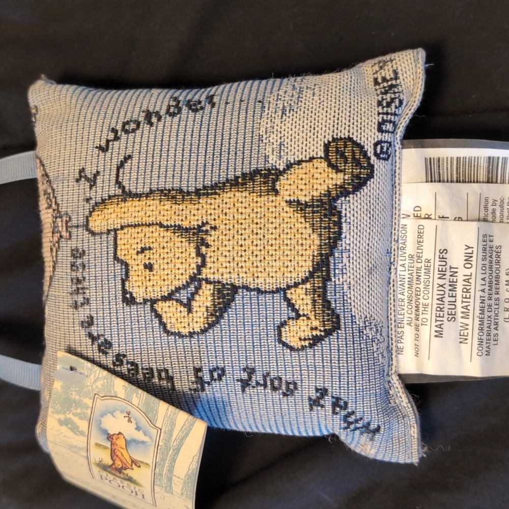 Disney Winnie the Pooh Blue and Yellow Pillow
